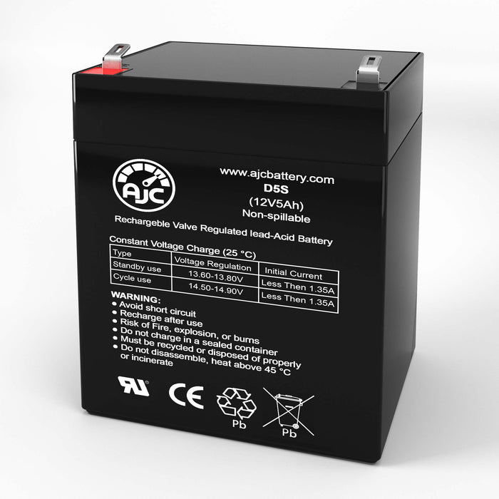 AJC Battery Compatible with Intellipower LA1055 12V 4.5Ah UPS Battery