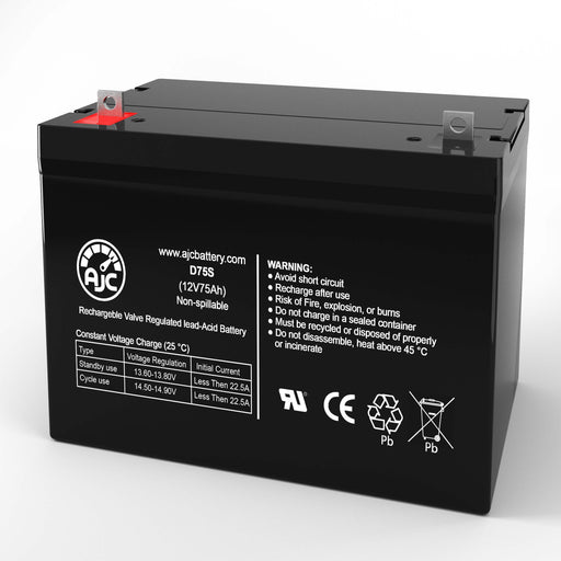 AJC Battery Compatible with Fortress 760 12V 75Ah Mobility Scooter Battery