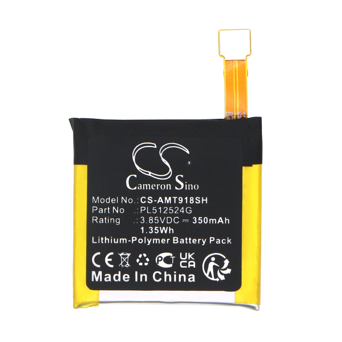 Amano A1918 A1808 T-rex Verge Lite A1801 Smart Watch Replacement Battery