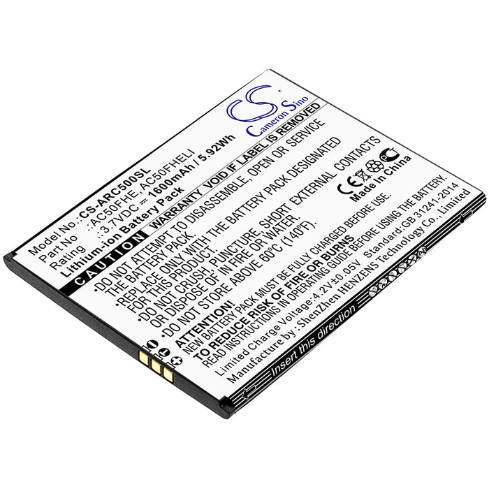 Archos 50F Helium Lite GX395872 Mobile Phone Replacement Battery