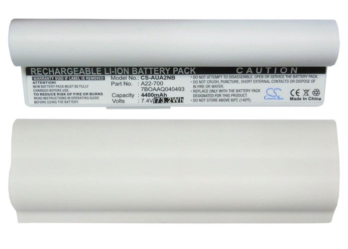 Asus Eee PC 701,Eee PC 701C,Eee PC 800,Eee PC 801,Eee PC 900,Eee PC 2G Surf Linux,Eee PC 2G Surf 4400mAh White Laptop and Notebook Replacement Battery