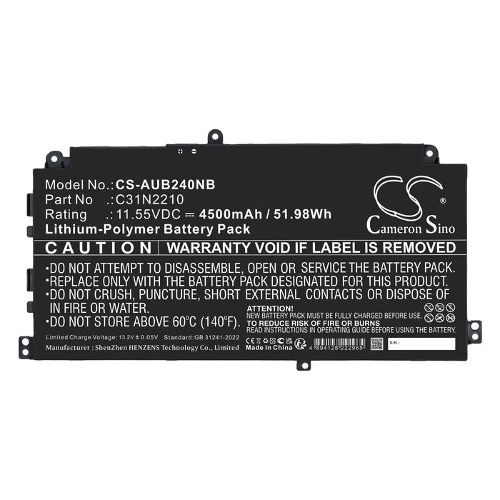 Asus B2402CVA,B2402CVA-EB0248,B2402CVA-XS74,B2402FVA,B2402FVA-N70071,B2402FVA-XS74T,B2502CVA,B2502CVA-BQ0266XA Laptop and Notebook Replacement Battery