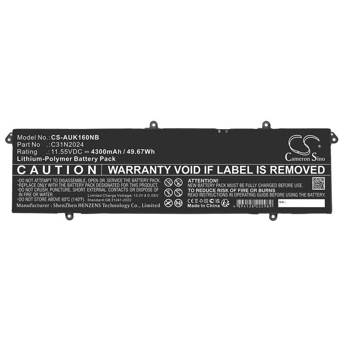 Asus VivoBook 16X K3605VC,VivoBook 16X K3605VC-AS96,VivoBook 16X K3605VC-N1004W,VivoBook 16X K3605VC-N1059W,Vi Laptop and Notebook Replacement Battery