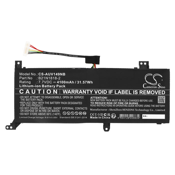 Asus VivoBook 15 X509UJ VivoBook 15 X509MA VivoBook 14 X409FB VivoBook 15 M509DA ExpertBook P1 P1510CJ 4100mAh Laptop and Notebook Replacement Battery