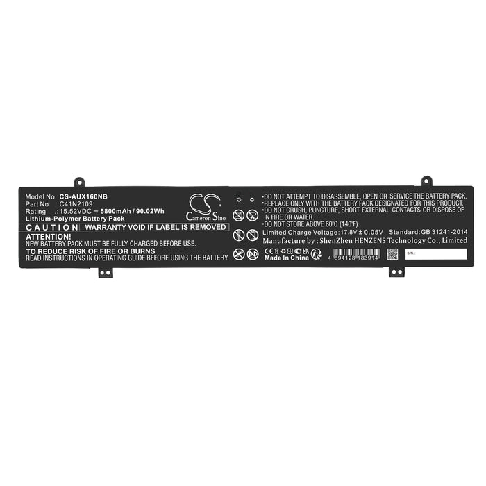 Asus ROG Flow X16 GV601RE-M5057X,NR2203RM,ROG Flow X16 GV601RW-M5110X,NR2203RW,ROG Flow X16 GV601RM-M5120X,ROG Laptop and Notebook Replacement Battery