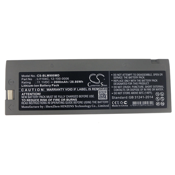 Biolight M66 M8000 M9000 M9000A M9500 Moniteur M8000 Moniteur M8000A Moniteur M9000 Moniteur M9000A Moniteur M9500 2600mAh Medical Replacement Battery