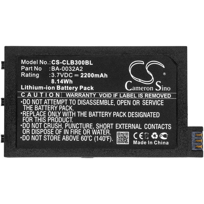 CipherLab CP30,CP30-L,9200,A929CFNLNN1U1 Barcode Replacement Battery