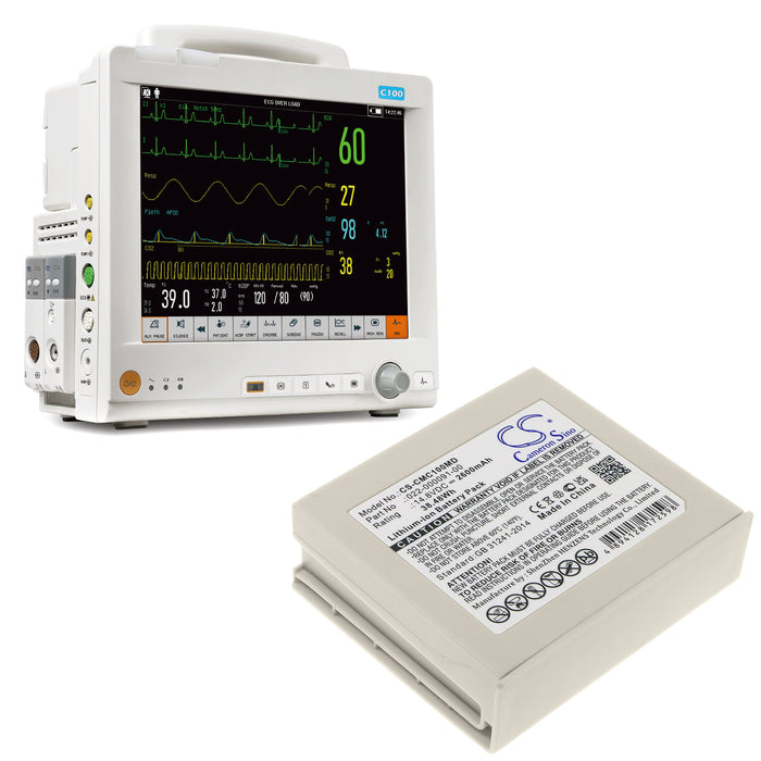 COMEN C100 Monitor Medical Replacement Battery