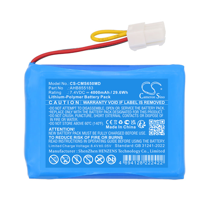 Carewell CPM-8000 Medical Replacement Battery