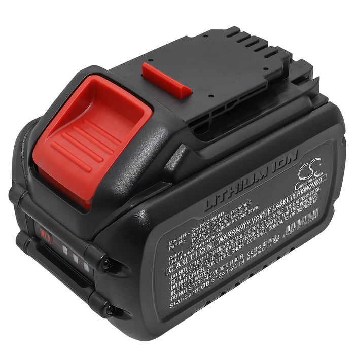 DeWalt 20V MAX 60V MAX 120V MAX DCB184 DCB184-XJ DCB184-XR DCD740 DCD740B DCD780 DCD780B DCD780C2 DCD780L2 DCD780N DCD7 Power Tool Replacement Battery