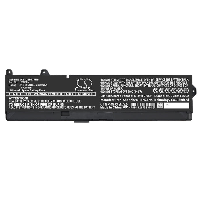 Dell Precision 17 7770,Precision 7670 Performance Laptop and Notebook Replacement Battery