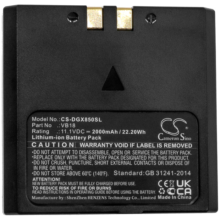Flashpoint Zoom Li-on Flash VB-18 Zoom Li-on R2 TTL LED Light Replacement Battery