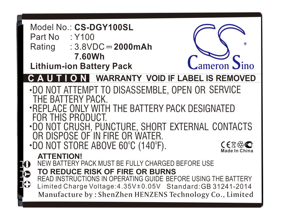 Doogee Y100 Y100 Pro Valencia 2 Mobile Phone Replacement Battery