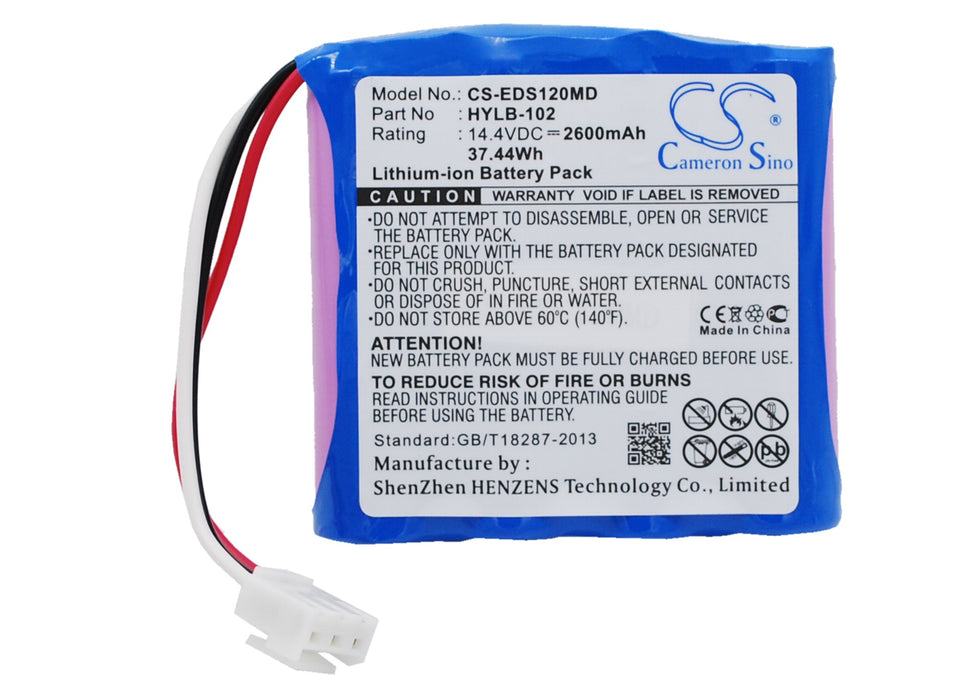 Edan M3 M3A Vital Signs Monitor SE-1 SE-1 ECG SE-1 EKG SE-100 SE-12 Express SE-1200 SE-3 SE-300 SE-300A SE-300B SE 2600mAh Medical Replacement Battery
