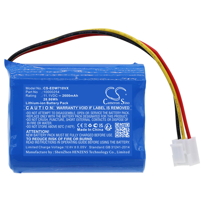 Ecovacs Winbot W710 Winbot W730 Winbot W733 Winbot WRN60 TBW60 Winbot 710 Winbot 730 Winbot 733 W710 W720 W733 WRN6 2600mAh Vacuum Replacement Battery