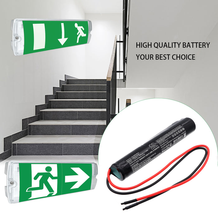 Eterna EB1,EML3MISO,EML3NMISO,EMLED3M,EMLED3NM,SEEMLED3M Emergency Light Replacement Battery