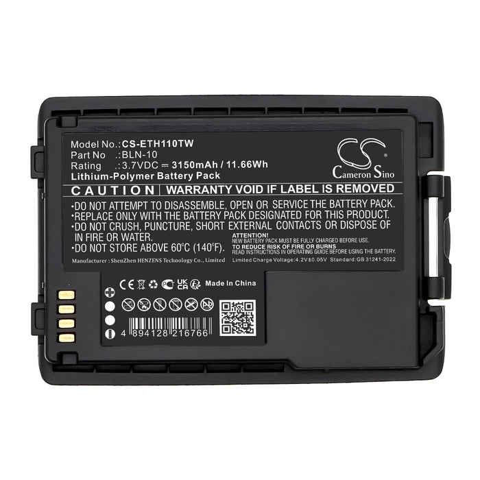 Tetra Cassidian TH1N 3150mAh Two Way Radio Replacement Battery