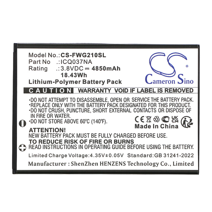 T-Mobile A50 JEXtream RG2100 Hotspot Replacement Battery