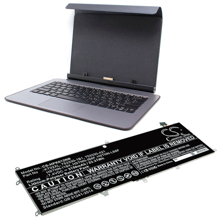 HP Pro X2 612 G1 Keyboard Laptop and Notebook Replacement Battery