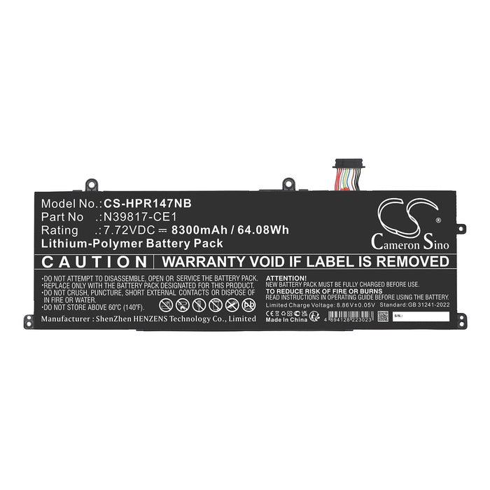 HP Book pro 16,Envy x360 2-in-1 16-ad0097nr,OmniBook Ultra 14,Pavilion Plus 14 Ryzen 7,Pavilion Plus 14-EU0006 Laptop and Notebook Replacement Battery