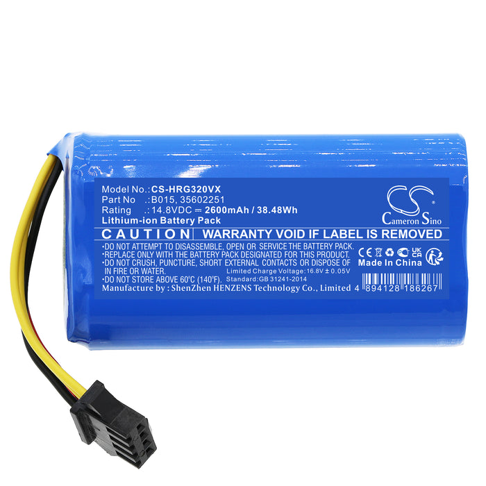 Hoover HGO31 HGO32 HGO33 HGO310011 HG0320H0011 HGO330HC011 Vacuum Replacement Battery