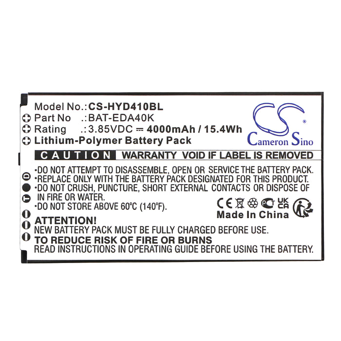 Honeywell EDA40K Barcode Replacement Battery