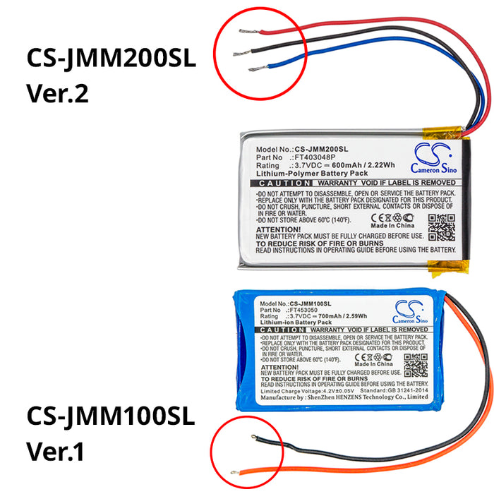 JBL Synchros E40BT Headphone Replacement Battery