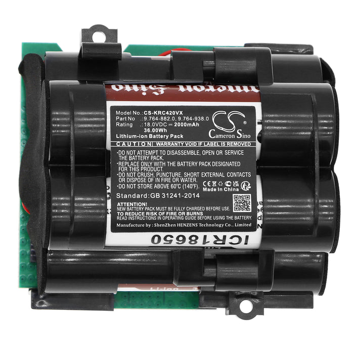 Karcher VC 4i VC 4i Plus VC 4i Cordless 064200 2000mAh Vacuum Replacement Battery
