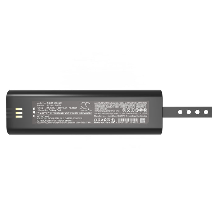 Kaixin RKU10 RKU10 veterinary ultrasound machine 6800mAh Medical Replacement Battery