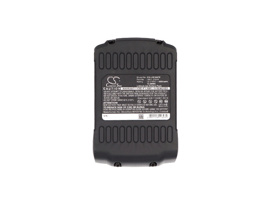 Lincoln LIN-1862,LIN-1864,PowerLuber Grease Gun Power Tool Replacement Battery