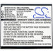 Motorola MBP855 MBP855CONNECTPU MBP50 MBP50-G2 MBP50PU Baby Monitor Replacement Battery