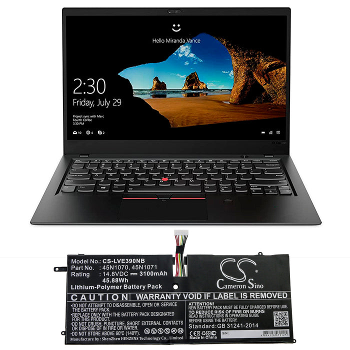 Lenovo ThinkPad X1 Carbon 3460-22U,ThinkPad X1 Carbon 3460-23U,ThinkPad X1 Carbon 3460-25U,ThinkPad X1 Carbon  Laptop and Notebook Replacement Battery