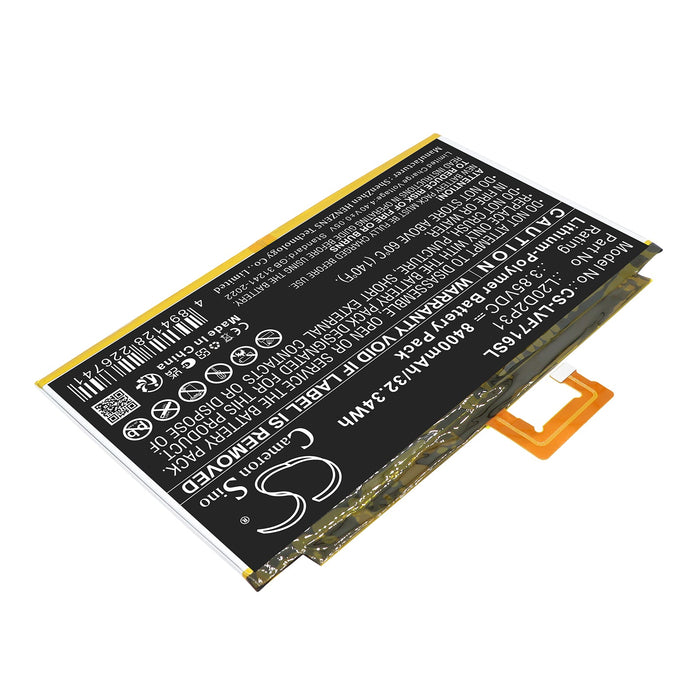 Lenovo Pad Pro 2021, TB-J706F, TB-J716F Tablet Replacement Battery