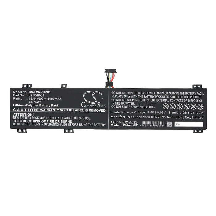 Levoit Legion 5 Pro 16IAH7H 82RF005PID Legion 5 Pro 16IAH7H 82RF00CGSC Legion 5 Pro 16ARH7H 82RG0015ID Legion  Laptop and Notebook Replacement Battery