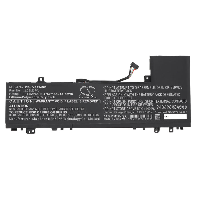 Lenovo IdeaPad Slim 5 14ABR8 82XE0001RK IdeaPad Slim 5 14ABR8 82XE0002RK IdeaPad Slim 5 14ABR8 82XE000 4750mAh Laptop and Notebook Replacement Battery
