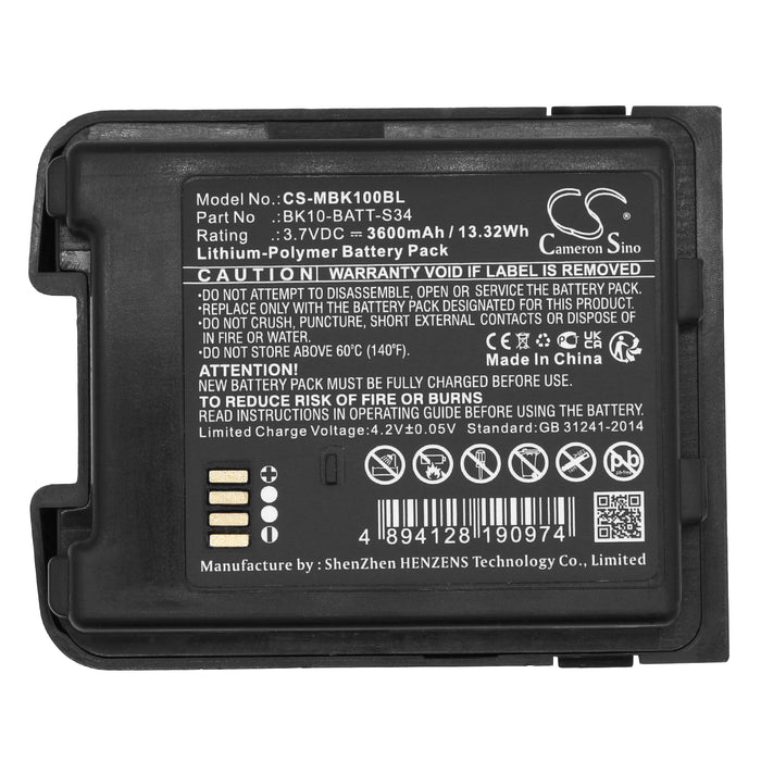 M3 Mobile BK10 Barcode Replacement Battery