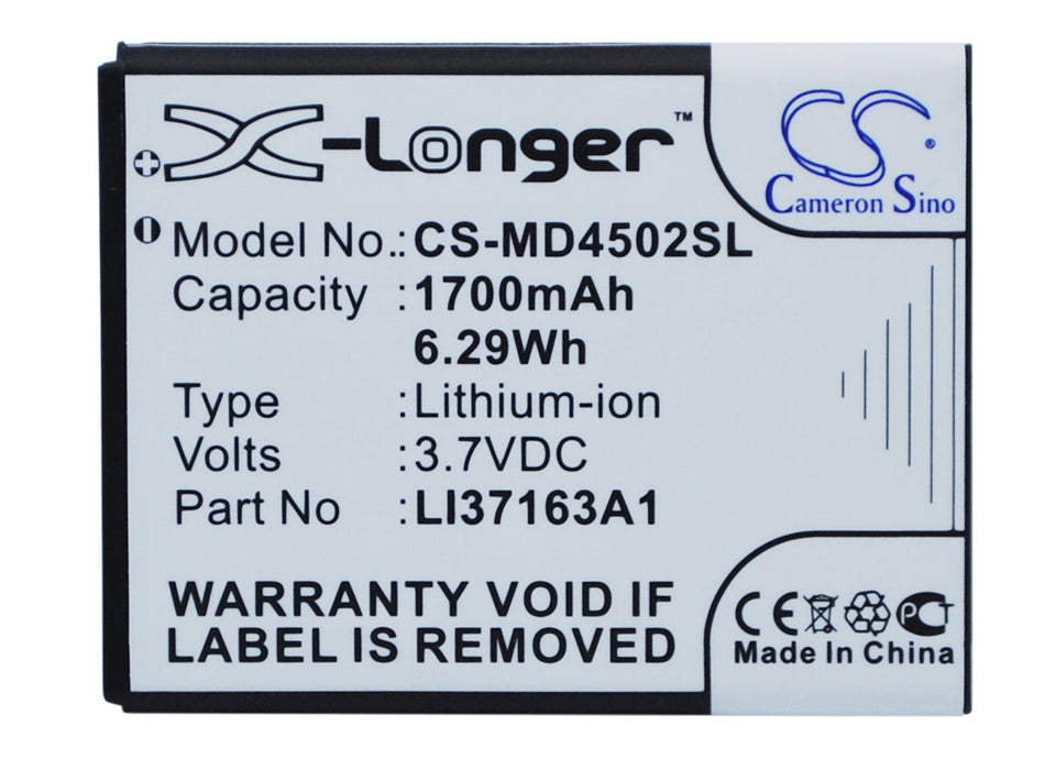 Medion Life E4502 MD 98907 MD98907 Life P4013 MD 98332 Mobile Phone Replacement Battery