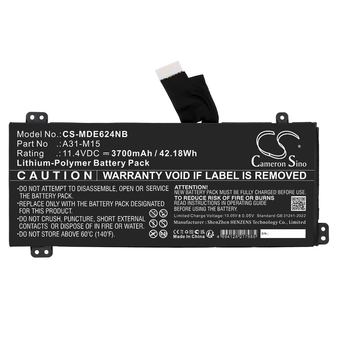 Medion Akoya E6245 Akoya E6245 MD 61126 MSN 30025295 Akoya E6245 MD 61262 MSN 30025870 Akoya E6245 MD 61275 MS Laptop and Notebook Replacement Battery