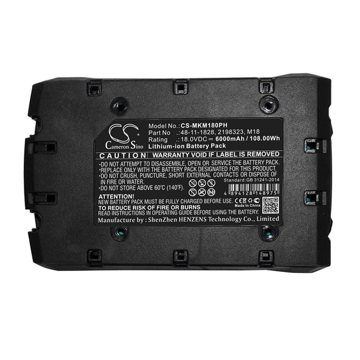 Geberit ACO 202 203 203plus 203XL 203XL Plus 6000mAh Power Tool Replacement Battery