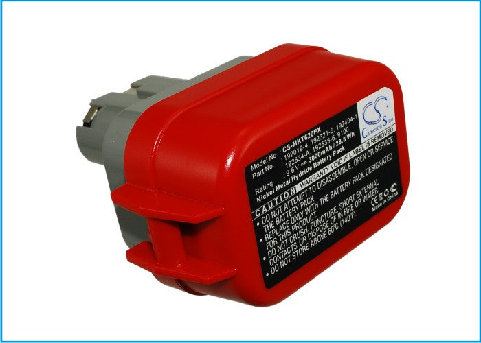 Makita 1022DW 6014DW 6200D 6200DW 6201D 6201DW 6201DWH 6202D 6202DW 6221D 6221DW 6221DWE 6400D 6400DW 6702D 670 3000mAh Power Tool Replacement Battery