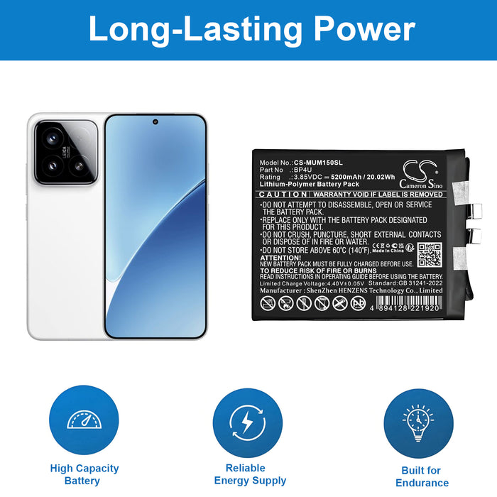 Xiaomi 24129PN74C 24129PN74G 24129PN74I Mi 15 Mobile Phone Replacement Battery