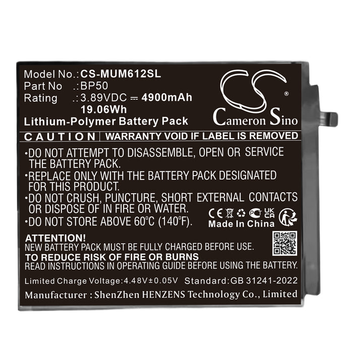 Redmi Pad 6S Pro 12.4 Tablet Replacement Battery