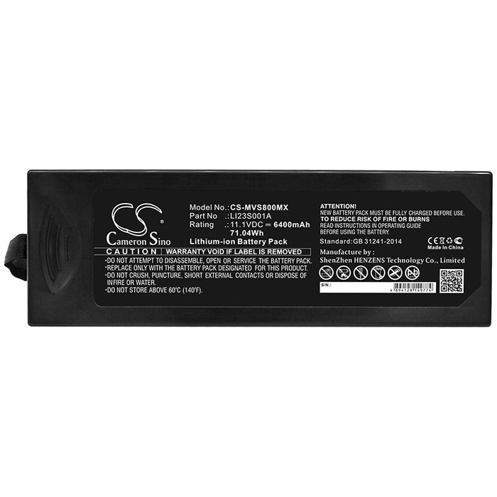 Mindray PM7000 PM8000 VS800 VS-800 WATO EX20 WATO EX-20 WATO EX25 WATO EX-25 WATO EX30 WATO EX-30 WATO EX35 WATO E 6400mAh Medical Replacement Battery