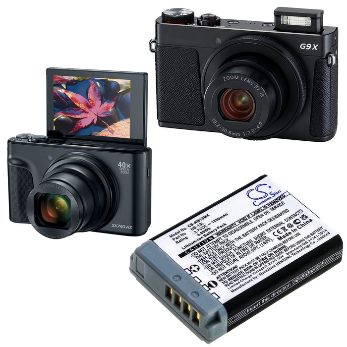 Canon Powershot G7X Powershot G5X Powershot G9X Powershot G7X MARK 2 Powershot SX720HS PowerShot G7X II PowerShot G7X M2 Po Camera Replacement Battery