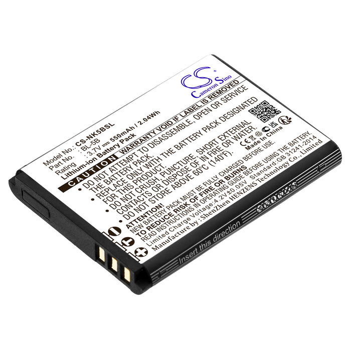 BLU Bar Q 550mAh GPS Replacement Battery