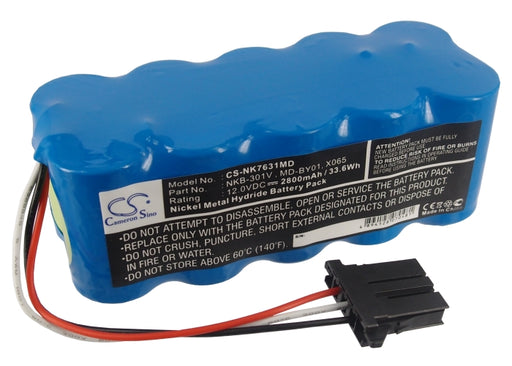 Nihon Kohden ECG-1350 ECG-1350A ECG-1350C ECG-1350K ECG-1350P ECG-2320 ETC-5521k TEC-5500 TEC-5521 TEC-5521C TEC-5521E TEC Medical Replacement Battery
