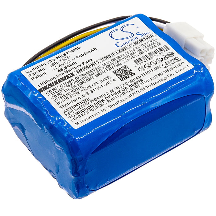 Nihon Kohden SVM-7501 6600mAh Medical Replacement Battery