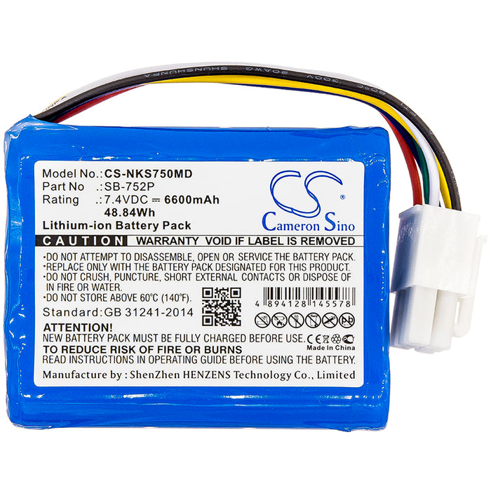 Nihon Kohden SVM-7501 6600mAh Medical Replacement Battery