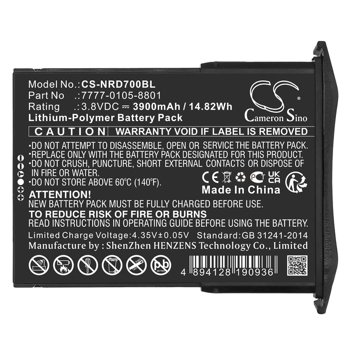 NCR Orderman 7 7 MSR 7777-01YY Barcode Replacement Battery