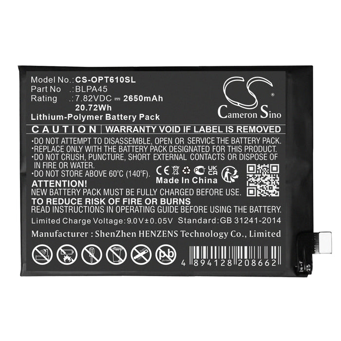 OPPO GT Neo6 SE Mobile Phone Replacement Battery